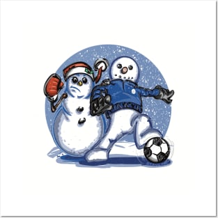 Snowman Soccer Posters and Art